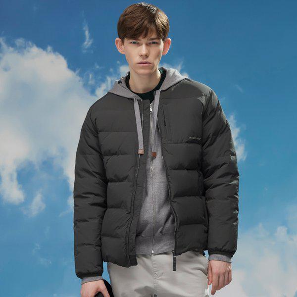 男性ハンガリーハグダウン+マフラーセット（ダークグレー）