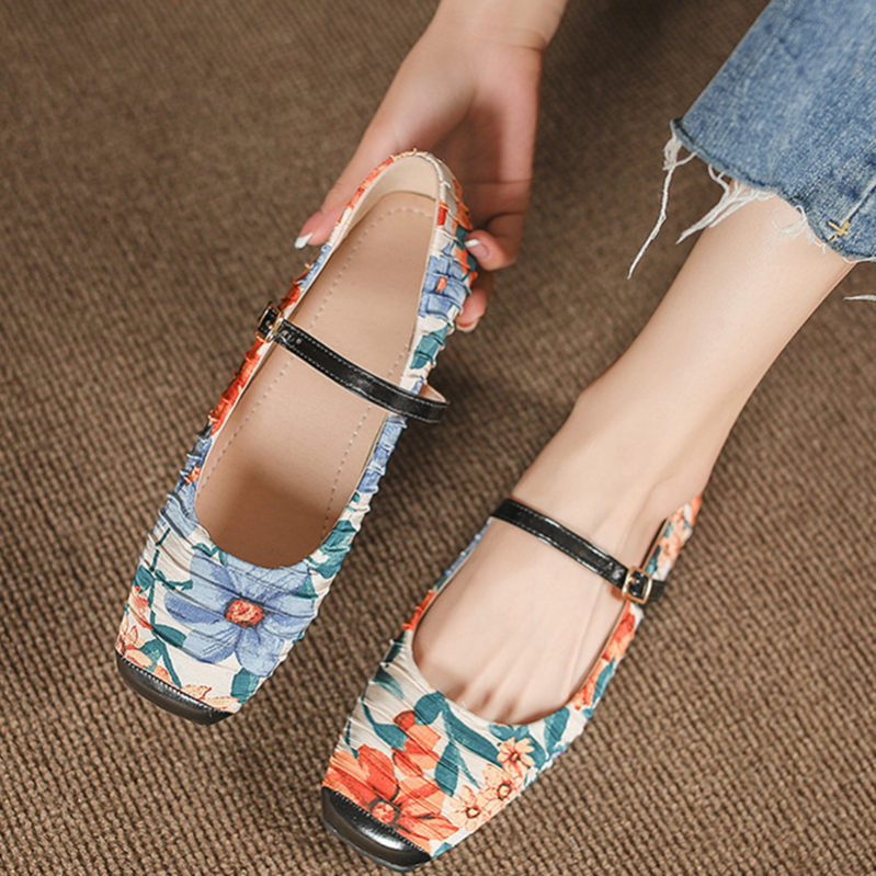 1000円OFFクーポン フラットシューズ レディース スクエアトゥ パンプス 婦人靴 1cmぺたんこ スリッポン フェミニン 美脚 歩きやすい 疲れにくい 滑り止め カジュアル 妊婦 通勤 結婚式