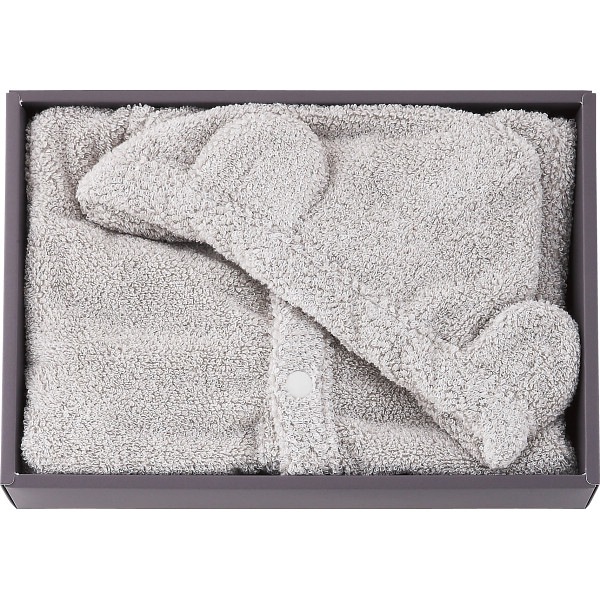 （ギフト）ココチエナ ココポンチョギフト ベビーバスローブ グレー