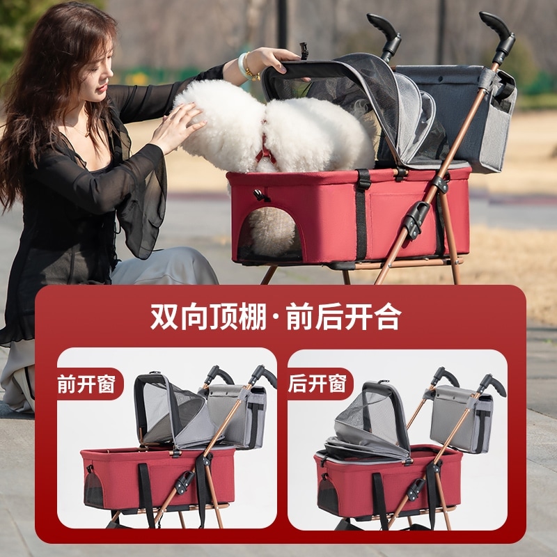 【急速出荷】ペットカート犬猫軽量折りたたみ中小型犬アウトドア出猫バッグ手押しドッグラン代売