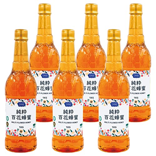純粋百花蜂蜜 大容量1kg 無添加 純粋はちみつ 自然花樹から採取されたハチミツ 低GI食品『タイ王国チェンマイ産』 (6本＝6kg) 8,464円