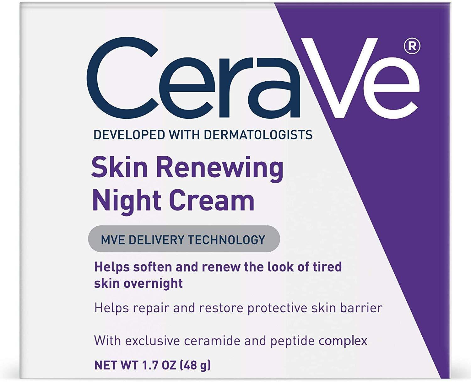 CeraVe Night Cream for Face 1.7 Ounce Skin Renewin