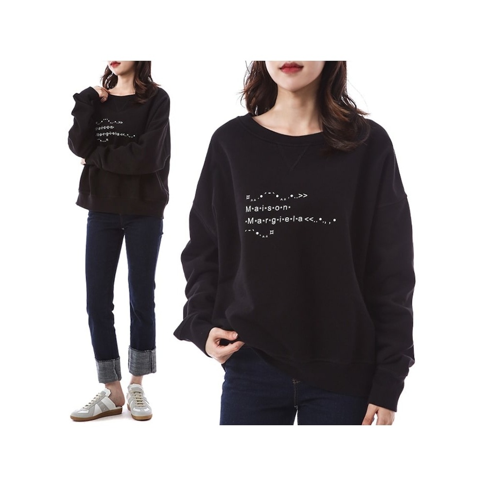 MAISON MARGIELA マルジェラステッチ絵文字プリントスウェットシャツ Tシャツ/S51GU0112 S25498 900 QTUS51GU0112 S25498 900 59,238円