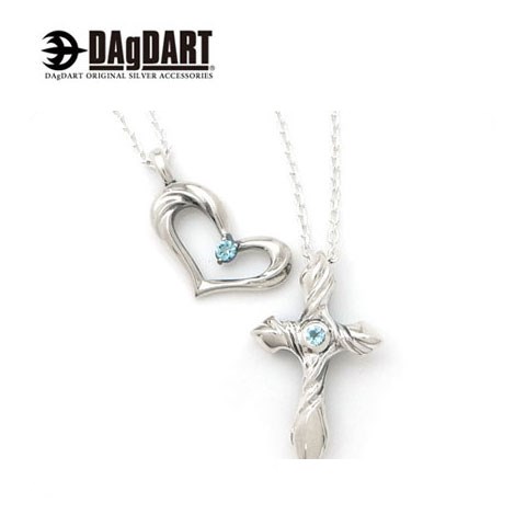 ダグダート DAgDART 誕生石対応可！ペアペンダント ペアネックレス シルバー ブルートパーズ