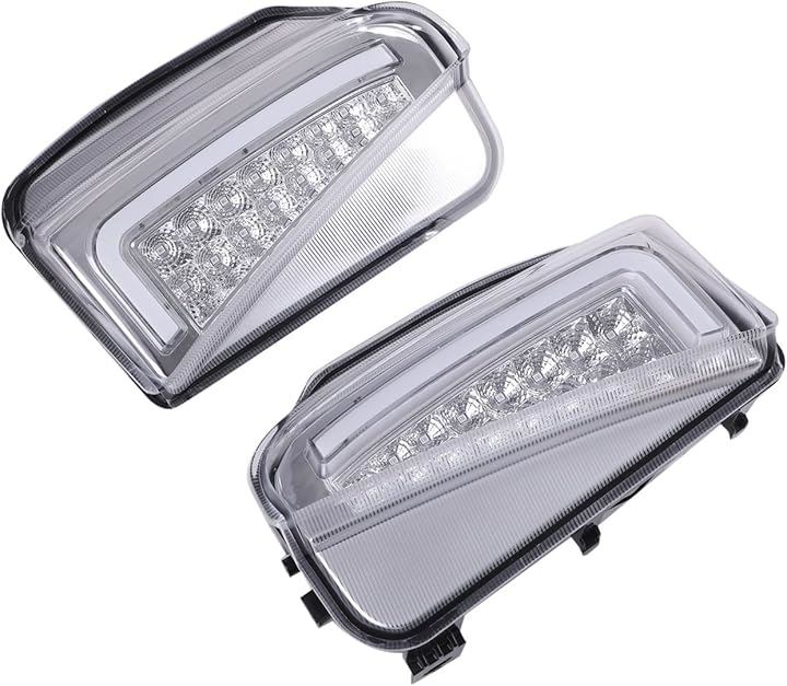 トヨタ 用 プリウス ZVW30系 後期 デイライト LED ファイバー 搭載 フロント バンパー ウインカー 左右セット ホワイト アンバー 各種 汎用 社外品(クリアーレンズ)