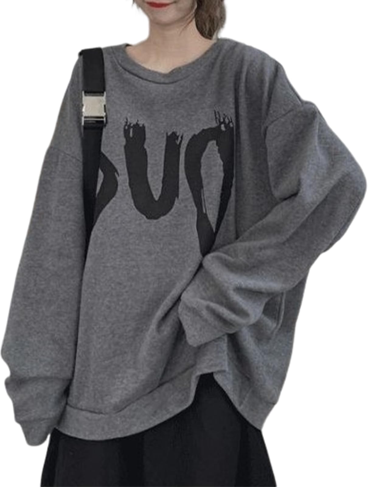 [ ニューネ ] トレーナー スウェット ビックシルエット 体型カバー ゆったり 大きいサイズ 春 秋 冬 カジュアル おおきい 原宿系 可愛い 薄手 アウトドア トレーニング 5l 女子 大きい サ