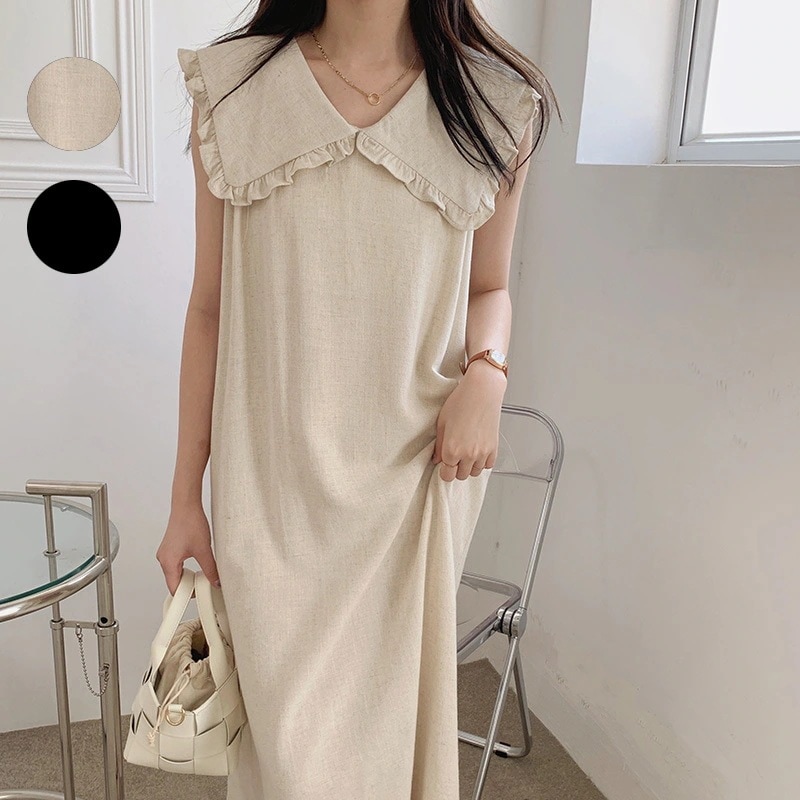 【急速出荷】 即納夏年齢を減らす子供襟ワンピース