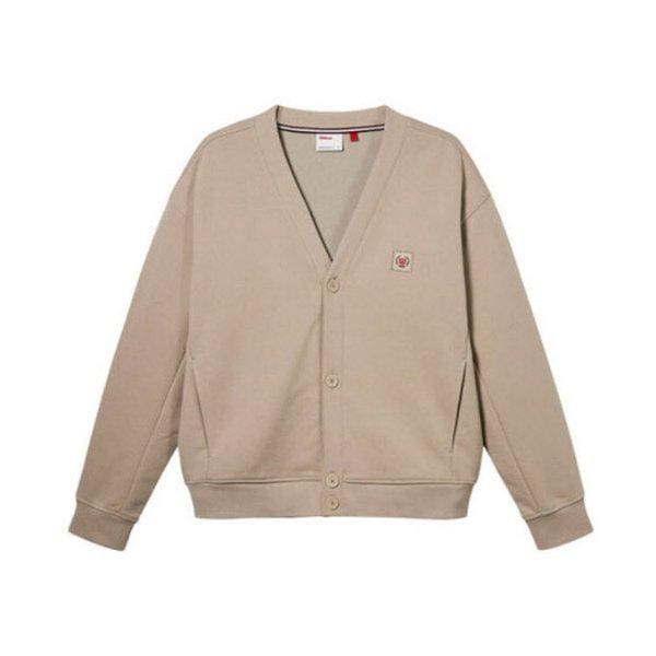 ジャケット JQS W241001GFJ21-LBE 男性ルーズフィット スウェットカーディガン