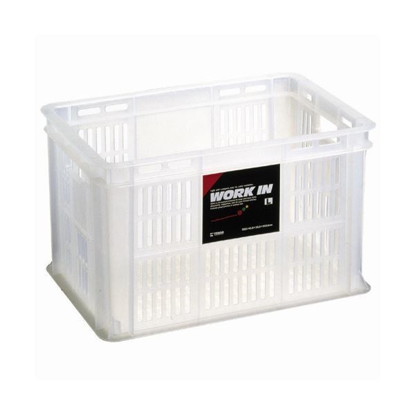 （まとめ） 天馬 ワーク/イン L W432xD293xH256mm クリア 1個 [x3セット]