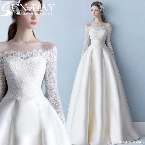 ウェディングドレス ウェディングドレス白 パーティードレス レース 花嫁ロングドレス 簡約 結婚式 露背 二次会 エレガント 可愛い お呼ばれ 挙式 姫系-732