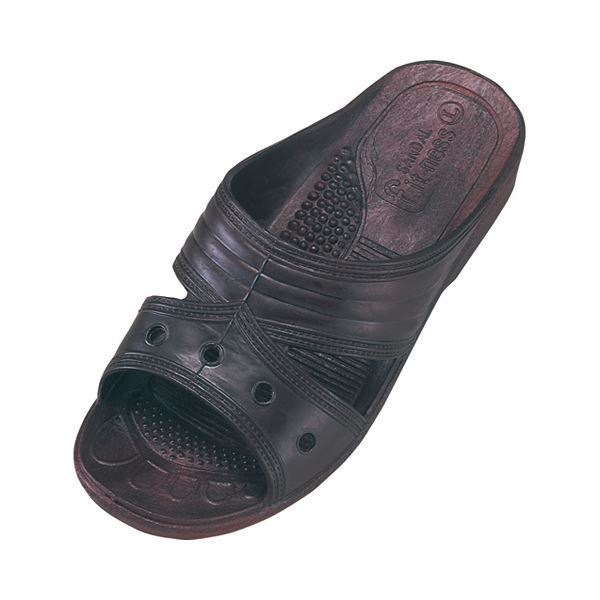 （まとめ） オーミケンシ 業務用フィッティングサンダル L ダークワイン 1足 [x5セット]