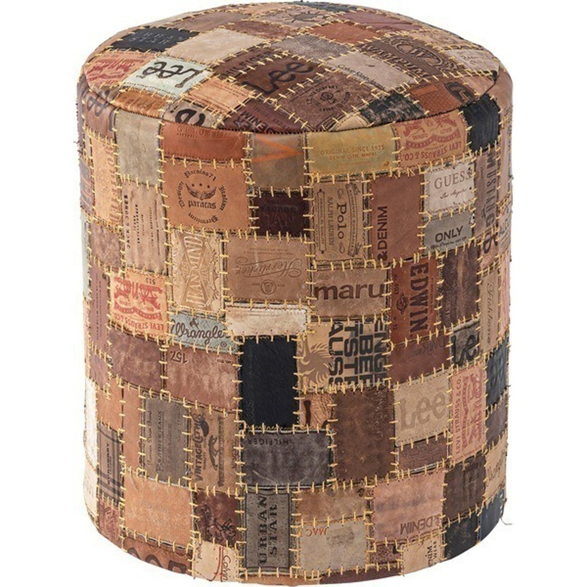 ラウンドスツール 本革 合皮 木フレーム ウィービングベルト 11,622円