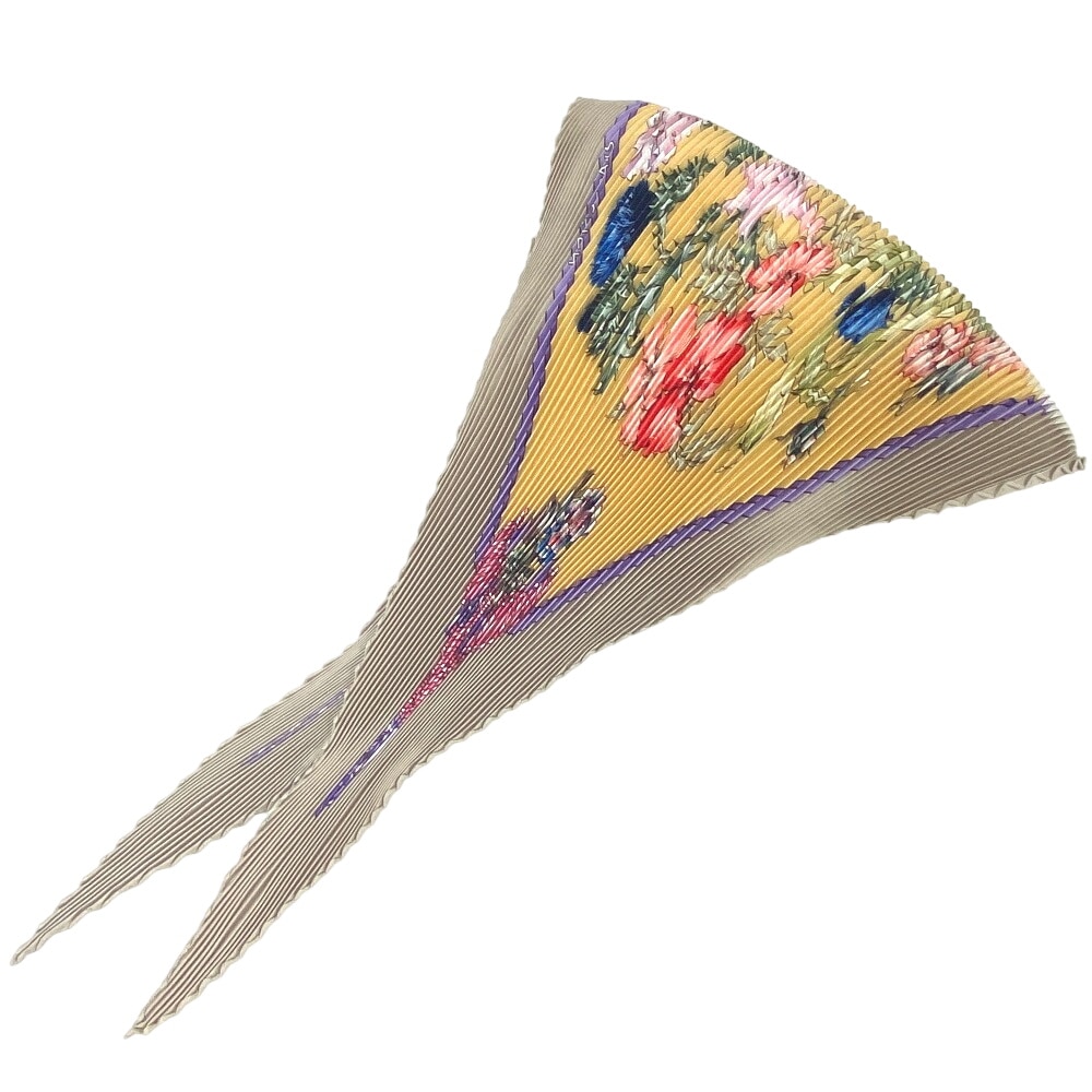 プリーツカレ REGINA 女王陛下 シルク スカーフ ベージュ レディース ブランド