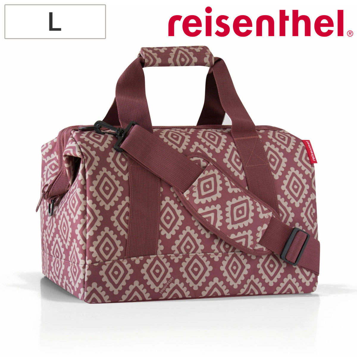 ボストンバッグ reisenthel ALLROUNDER L DIAMONDS ROUGE かばん レディース 旅行 ネイル ネイルバッグ 美容 学生 介護 旅行バッグ ジム 2泊 3泊