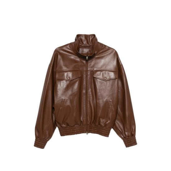 BALENCIAGA Women Leather Jackets 872004 TUS11 2135 BROWN