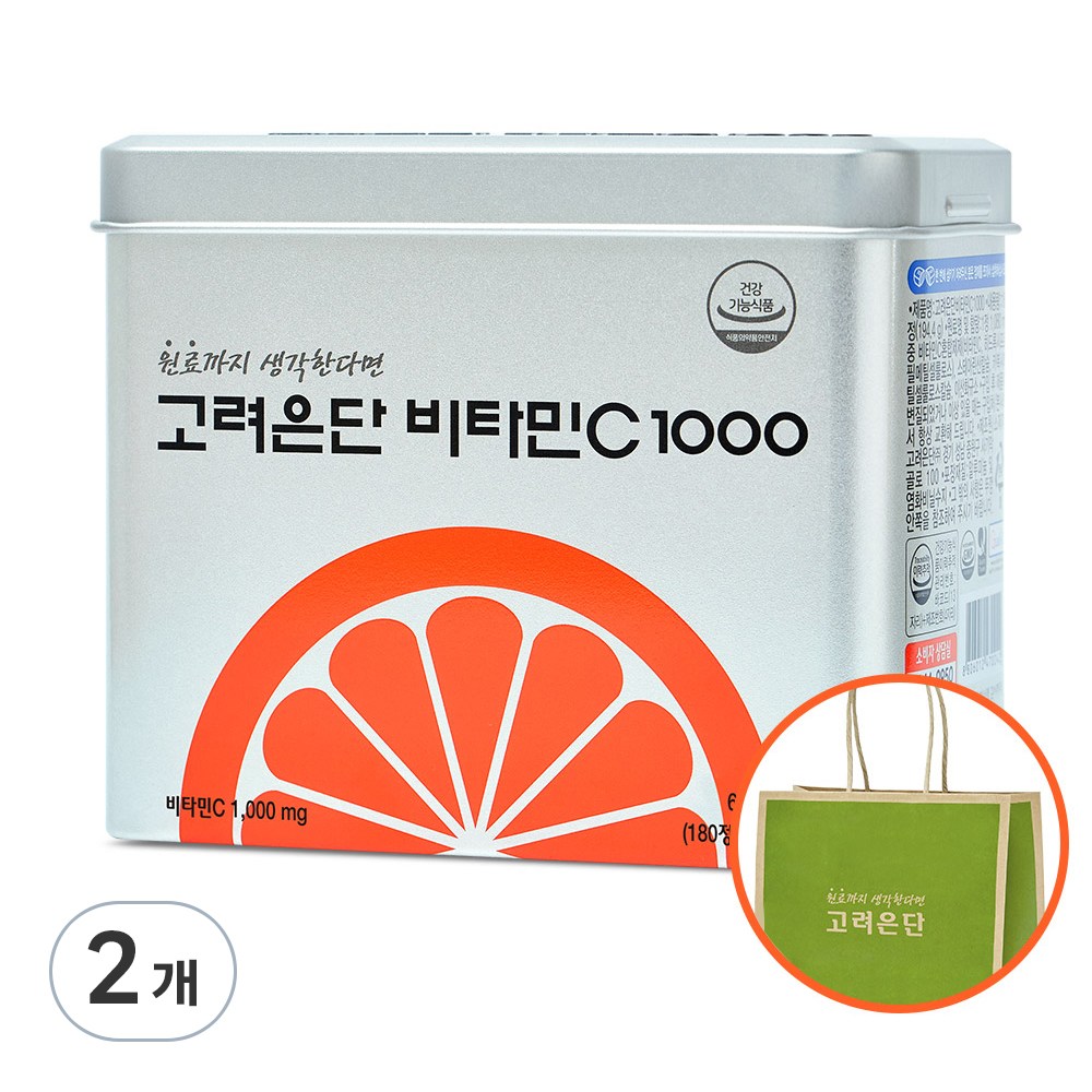 高麗銀団ビタミンC 1000 +ショッピングバッグ180錠2個 7,272円