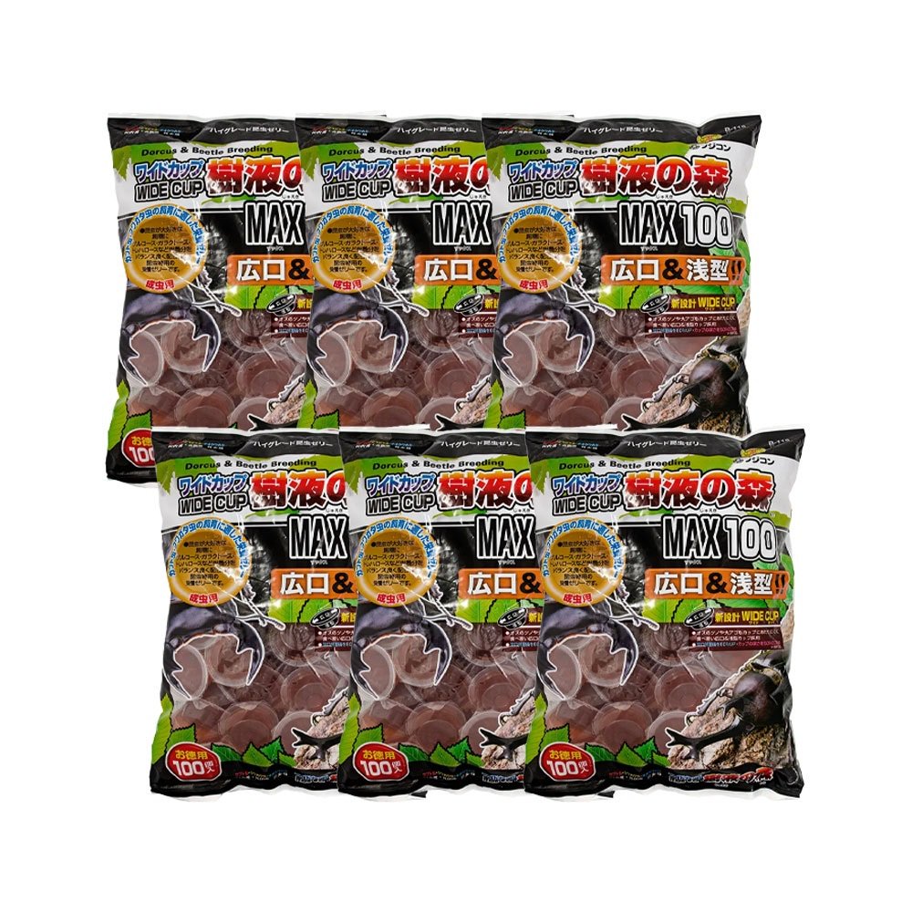 フジコン　昆虫ゼリー　ワイドカップ　樹液の森　１００Ｐ　１６ｇX１００個入り　６袋　ＣＲＣ18―35―05―10―20