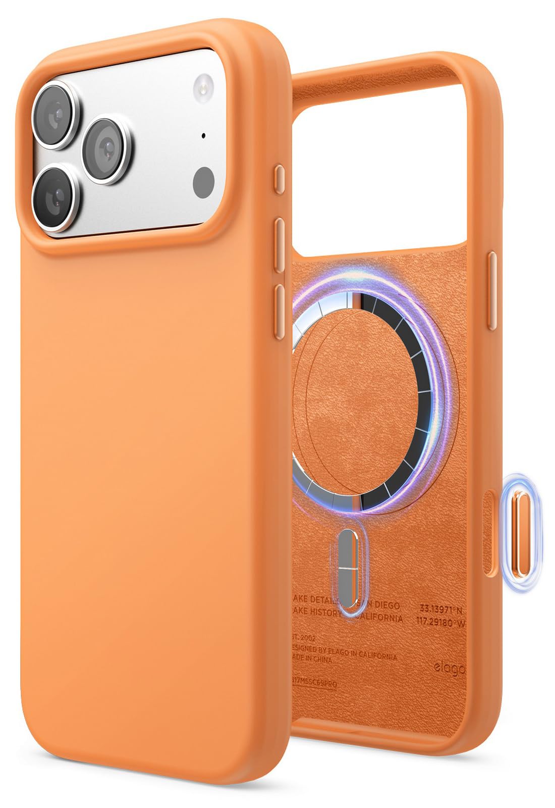 【elago】 iPhone 17 Pro Max 対応 ケース MagSafe 対応 シリコン 耐衝撃 スマホケース 指紋 防止 サラサラ マグセーフ対応 シリコンケース カバー [ iPhone1