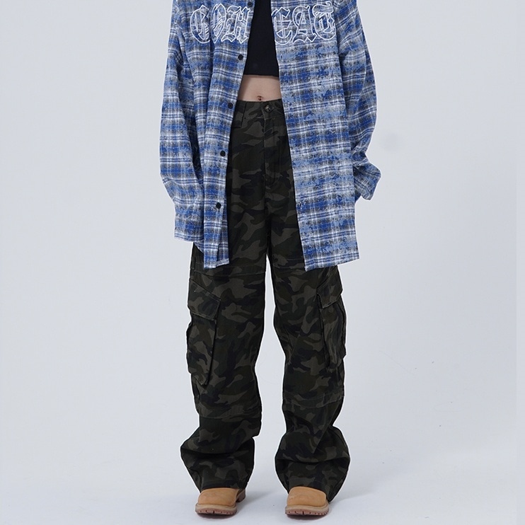 ボトムス パンツ ズボン ロングパンツ カーゴパンツ ポケット ロング丈 かわいい 大人可愛い きれいめ カジュアル おしゃれ かっこい 大人女子 こなれ感 レトロ ラフ ルーズ 個性的 主役級