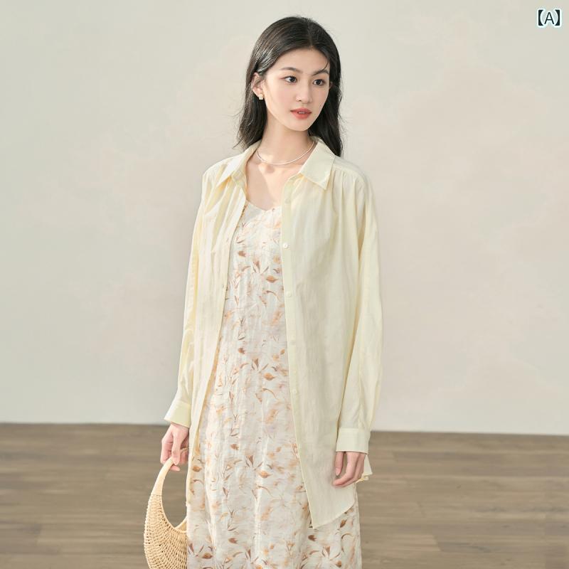 レディース　　シャツ　トップス モールと 同じ INMAN リネン コットンシャツ 婦人服 2025 春 シャツ トップ ジャケット