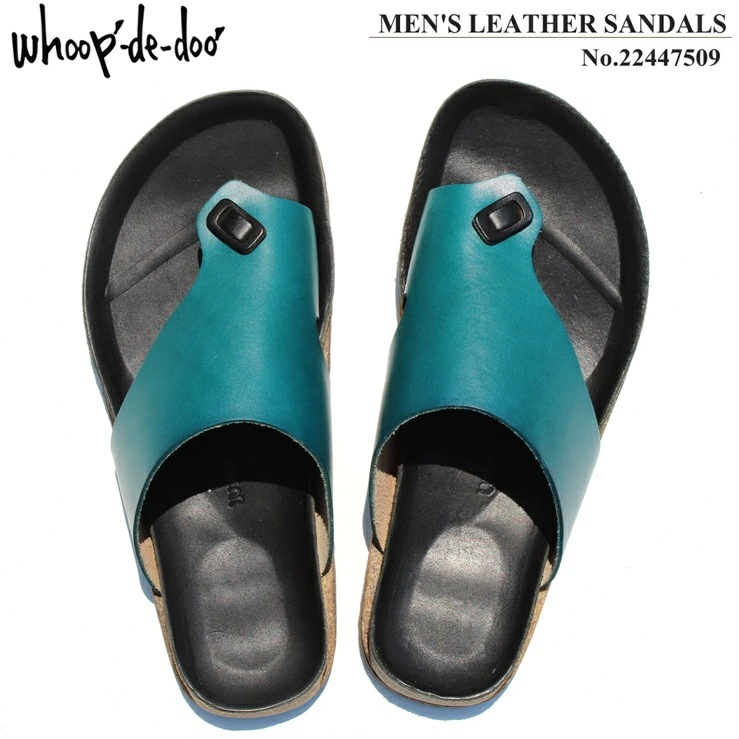 サンダル メンズ 22447509 ブルー レザーサンダル 本革 紳士サンダル リゾート 夏 レジャー 海 川 山 キャンプ アウトドア おしゃれサンダル 父の日