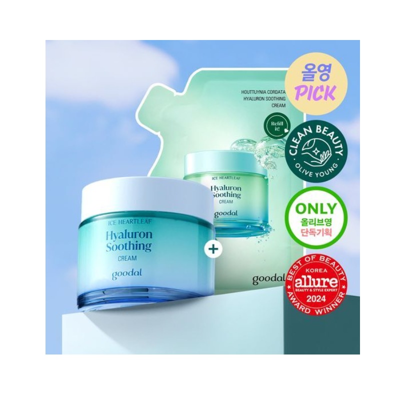 [コ·ユンジョンPICK/おかわり企画]ドクダミ ヒアルロン スージングクリーム 75ml リフィル企画(+75mlリフィル)