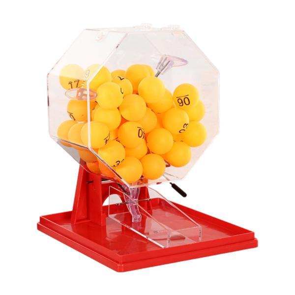 ロトボールマシン宝くじマシンポータブルナンバーピッカーゲームケージとボールビンゴマシンエンターテインメント大人のためのバーベキュー