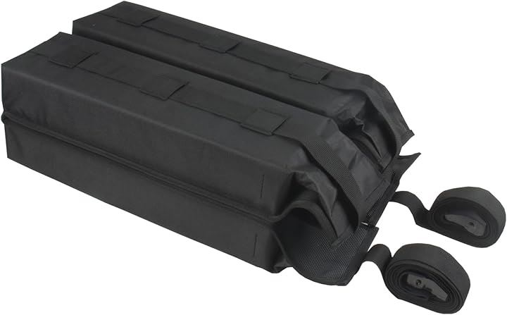 8cm厚 ルーフキャリア 傷防止/滑り止め パッド 耐荷重60kg サーフボード スキー スノーボード キャンプ 登山 ルーフボックス ソフトラックパッド SUV/セダン