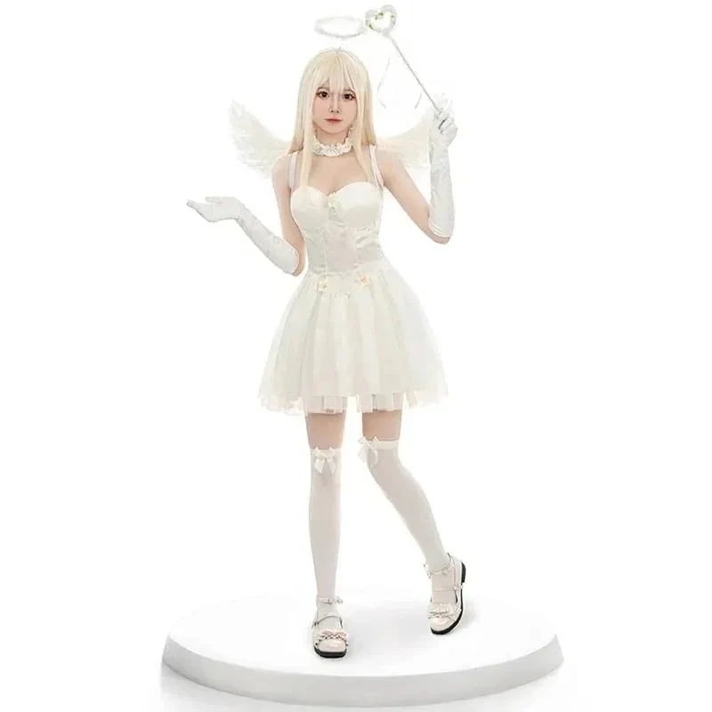 5点セット天使 エンジェル 可愛い 仮装 パーティー コスプレ お祭り ハロウィン 今 短纳期 ワンピース セット