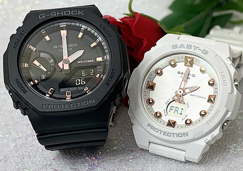 恋人たちのGショック ペアウオッチ g-shock G-SHOCK BABY-G カシオ 2本セット GMA-S2100-1AJFBGA-320-7A2JF アナデジ 電池式 限定モデルペアウオ 20,020円