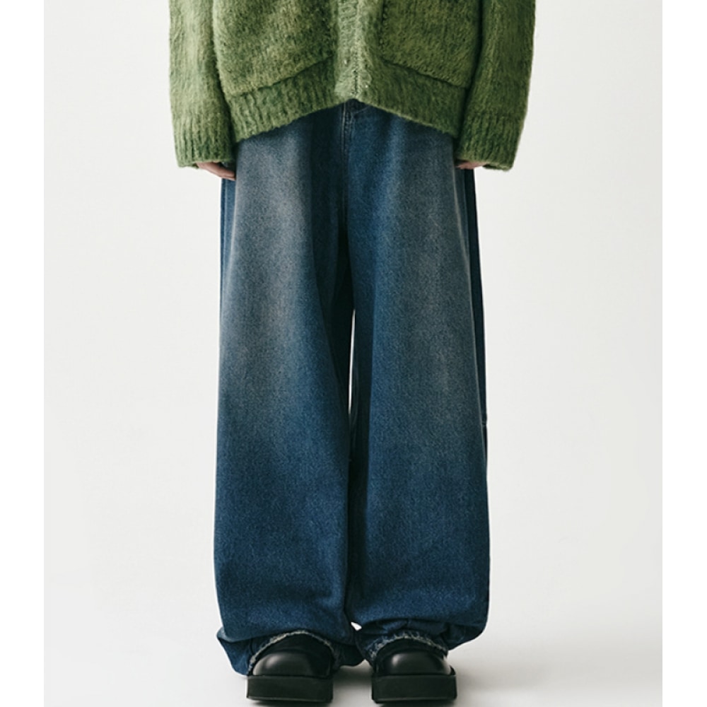 アヴァンドレスダートテーパードパンツグリーンブルー