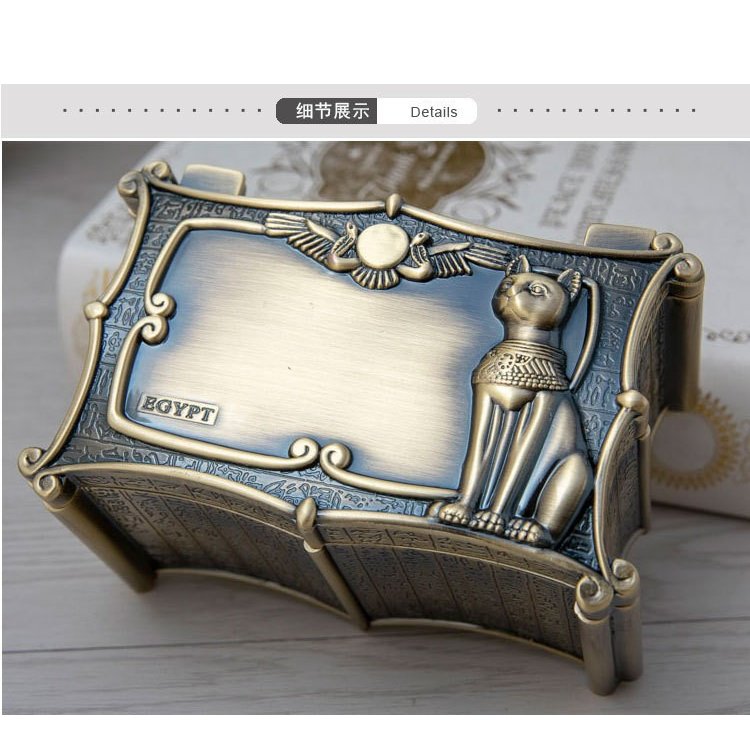 予約受付中エジプト猫もいます ヴィンテージ宝箱 小物入れ アンティーク ジュエリーボックス 古代 置物 バステト 大英博物館