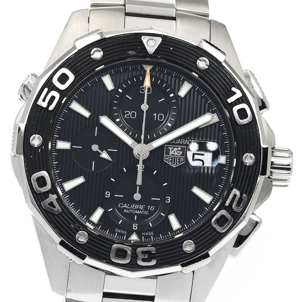 訳あり タグホイヤー TAG HEUER CAJ2110 アクアレーサー デイト クロノグラフ 自動巻き メンズ _888116【中古】