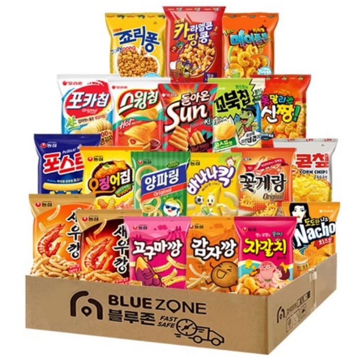 韓国の人気菓子20種Aセット(エビカン+マセム+ジャガイモ+サツマイモ+チャガルチ+ポスティック+イカハウス+バナナキック+タマネギ+ナチョ+ポカチップオ+スイングチップ+サン+コブックチップ+フラワ