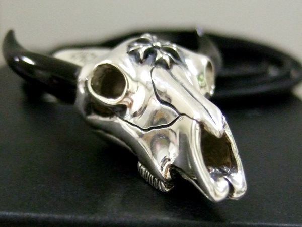 キャプション CAPTION バッファローモチーフ コットン ネックレス シルバー P0014 MEN