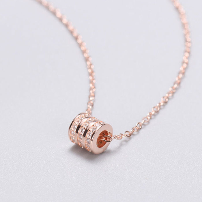 ネックレス レーディス リング ダイヤ 贅沢42粒 ピンクゴールド シルバー925 プラチナ仕上げ 7,723円