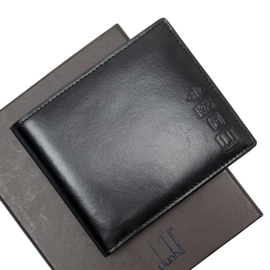 ダンヒル Dunhill 札入れ レザー ブラック メンズ t18982a
