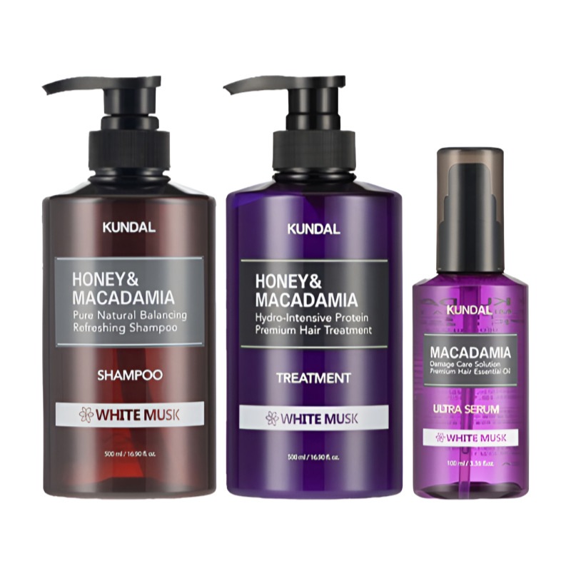 [プレミアム ヘアケア スペシャルセット] シャンプー500ml&トリートメント500ml+ヘアセラム100ml イランイラン香ホワイトムスクの香り