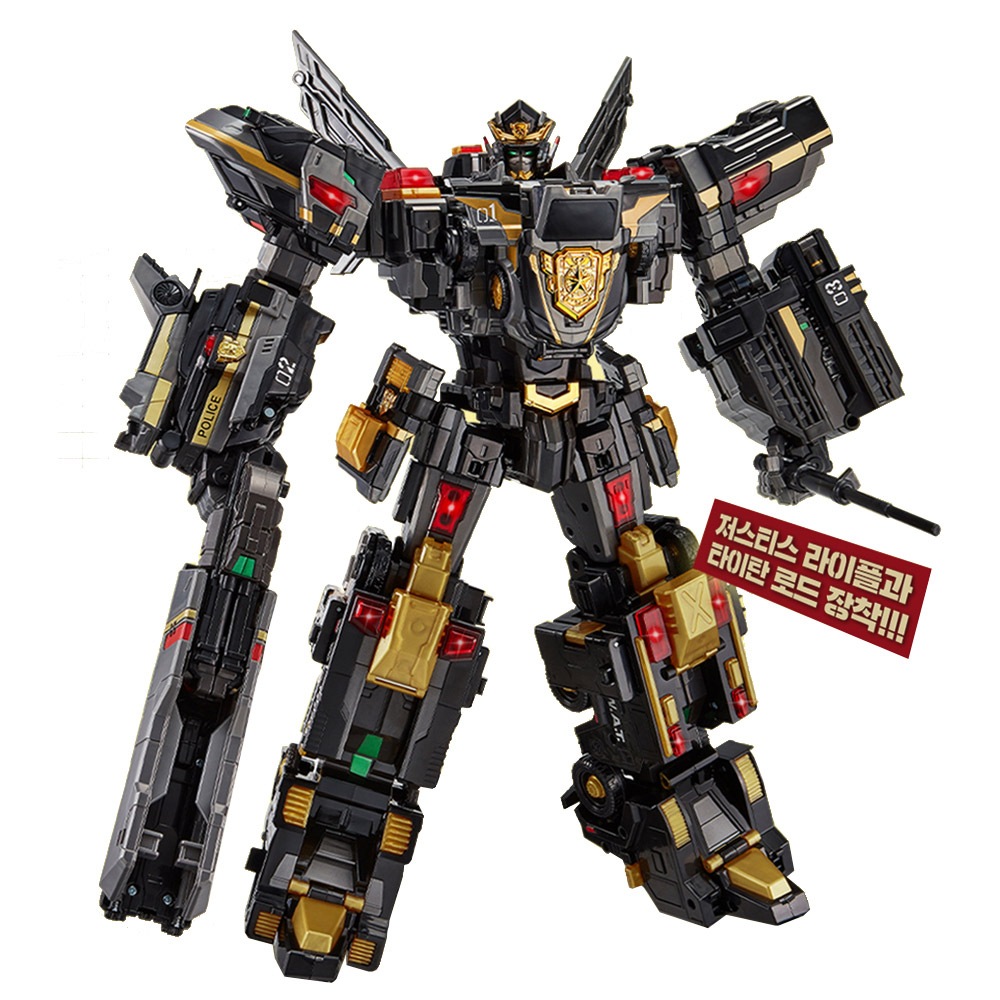 最強警察ミニ特攻隊ジャスティスタイタンブラックエディション限定版合体ロボット車変身玩具 19,750円