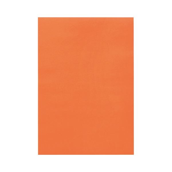 (まとめ) TANOSEE 色画用紙 四つ切 だいだい 1パック（10枚） (×30セット)