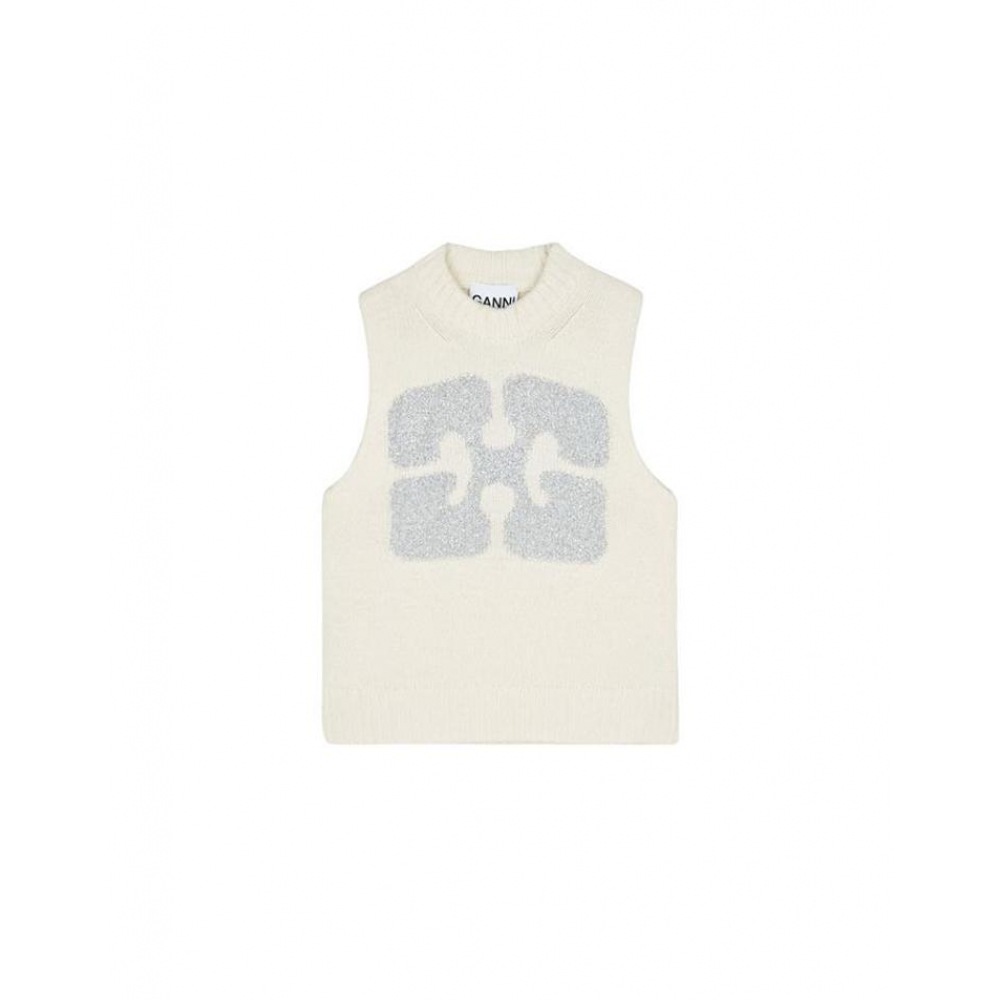 GANI 女性用グラフィックウールミックスニットベストアイボリー K2252-135 31,371円