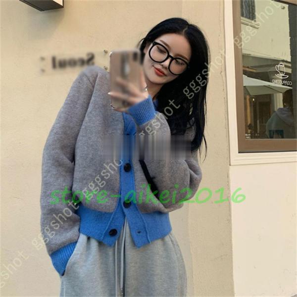 カーディガン セーター ニット レディース 長袖 秋 冬 春 カシミヤタッチ カットソー トップス レディースニット ストライプ 普段着 お出かけ 通勤 通学