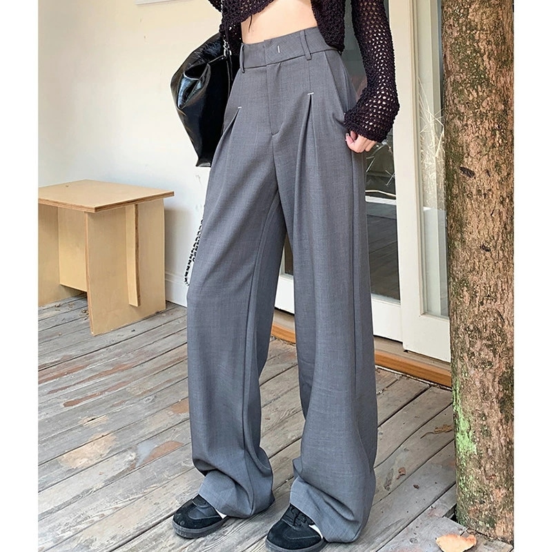 HIGH ハイ カジュアルパンツ ボトムス レディース Pants Midnight blue 韓国 ショートパンツ ハイウエスト Aライン カジュアル 秋冬