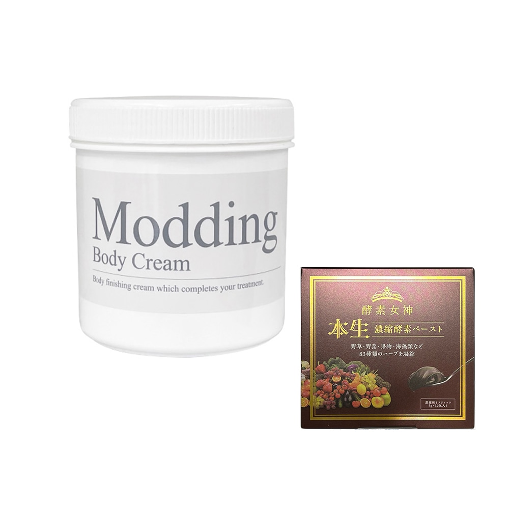 お得セット酵素女神本生濃縮酵素ペースト1箱＋モッディング ボディクリーム　500ｇ　正規品