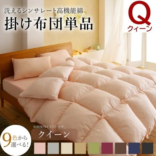 掛け布団 クイーン 単品 シンサレート 高機能中綿素材専用 羽毛の2倍の保温力 抗菌 防臭加工 ウォッシャブル 来客用 予備 布団 掛け布団単品
