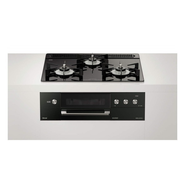 RHS31W31E11RCABW-13A ナイトブラック DELICIA [ビルトインガスコンロ (都市ガス用両側強火力幅60cm)]