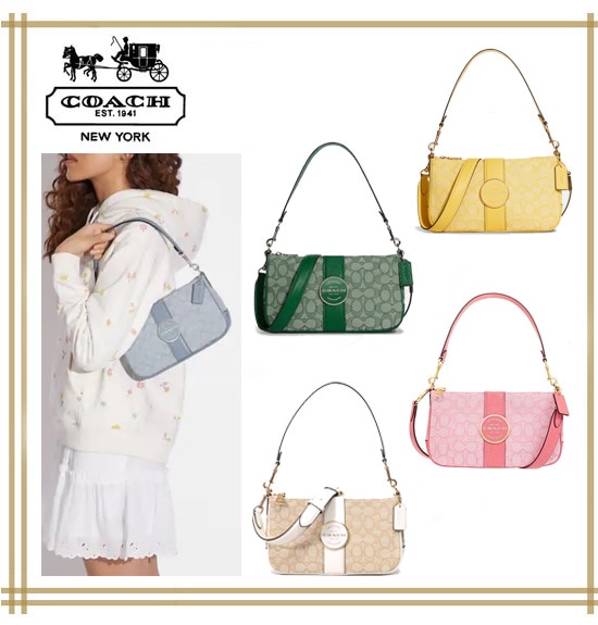 LONNIE BAGUETTE IN SIGNATURE JACQUARD C8306