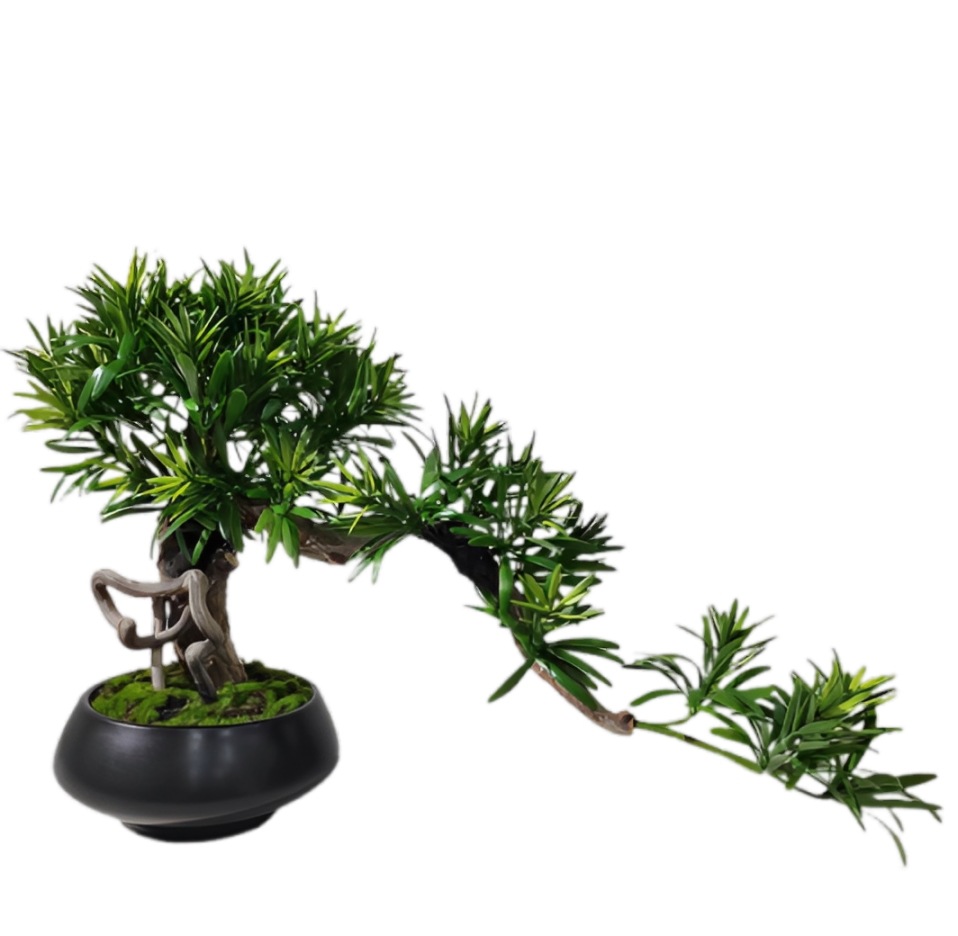 天然木とフェイクのハイブリッド フェイク盆栽　松「龍嶺」 Artificial bonsai