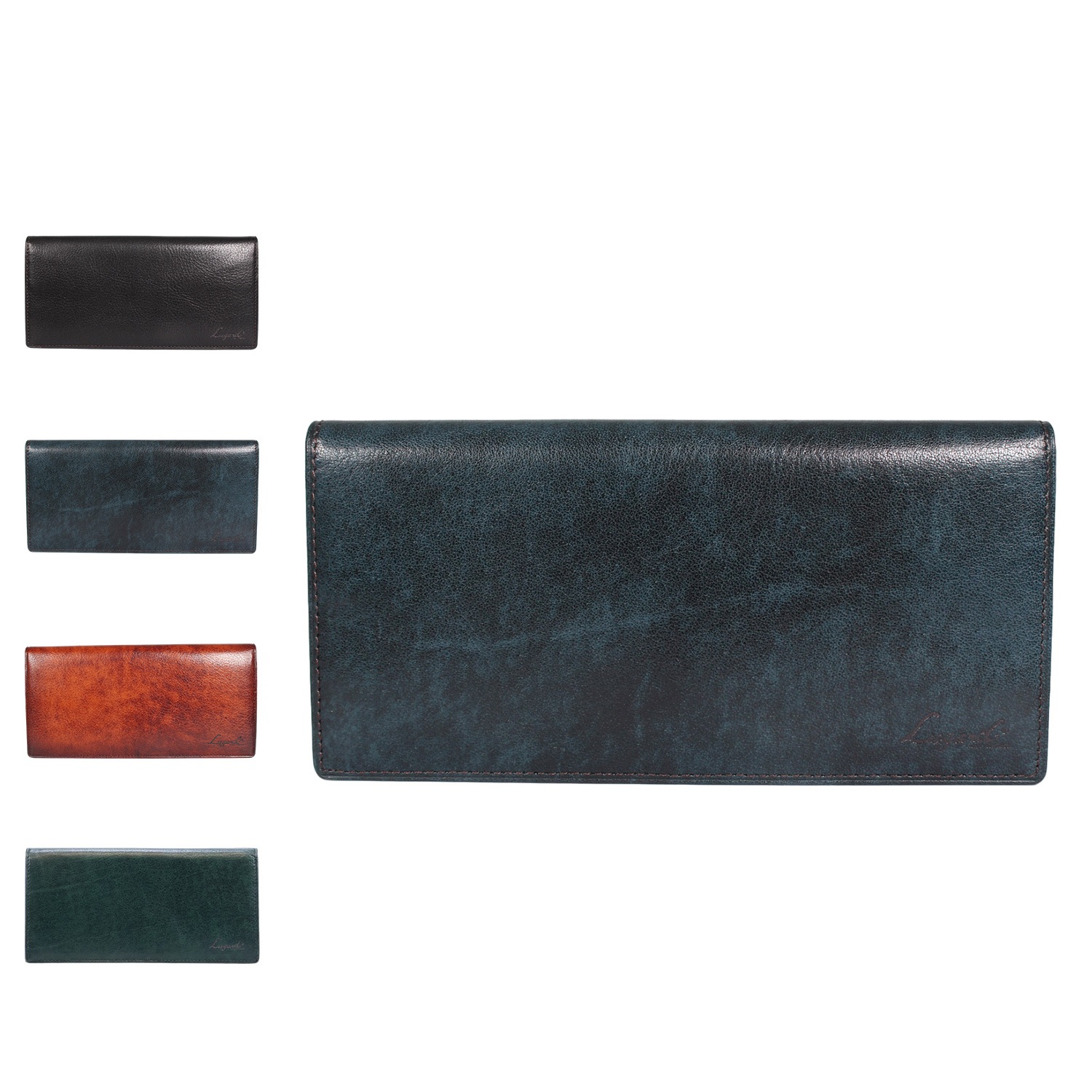 二つ折り長財布 メンズ 青木鞄 本革 G3 ブラック ネイビー ブラウン