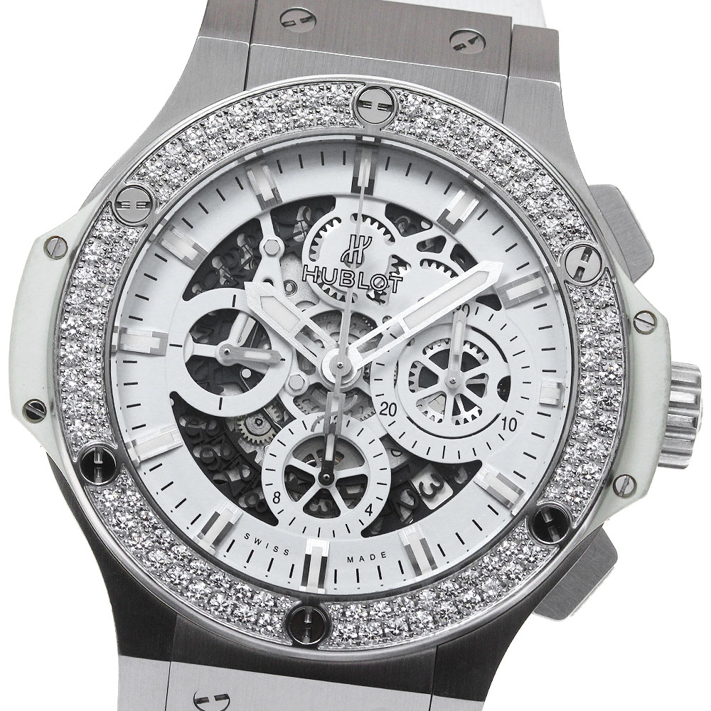ウブロ HUBLOT 311.SE.2010.RW.1104.JSM12 ビッグバン アエロバン クロノグラフ ダイヤベゼル 自動巻き メンズ 保証書付き_823970【中古】
